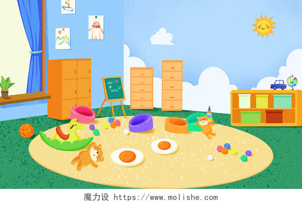 幼儿园 幼儿园教室 幼儿园元素 幼儿园玩具JPG素材幼儿园儿童幼儿园卡通小孩